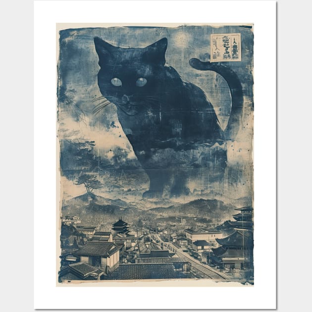 Vintage Japanese Catzilla Wall Art by obstinator